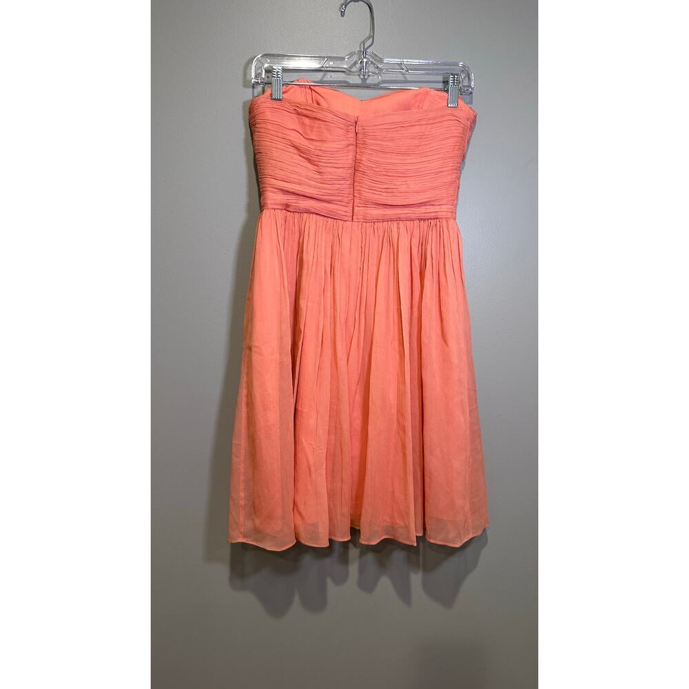 J. Crew Marbella Strapless Silk Chiffon Mini Dress Size 2 Homecoming Formal - Picture 6 of 13